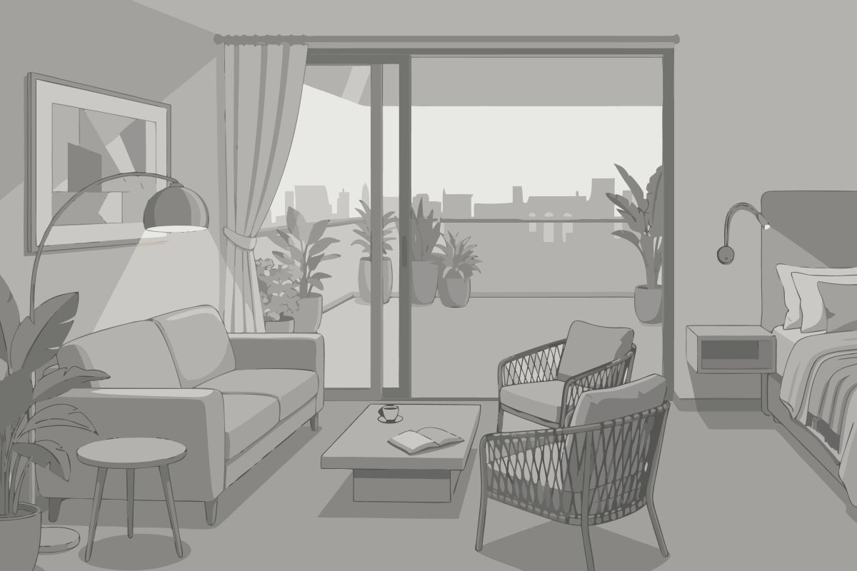 Apartamento de 2 Quartos com Varanda e Vista do Mar
